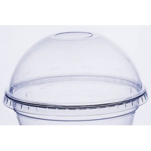 Крышка для стакана купольная с отверстием одноразовая 50 шт 95 мм PET 3476102