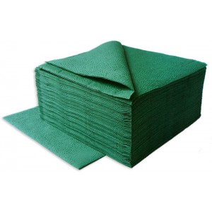Салфетки бумажные ОРП зеленые 350 шт 240*240 мм 12/уп 35693
