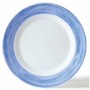 Тарелка с синим краем Браш стеклокерамика 1 шт 235 мм Франция 48926