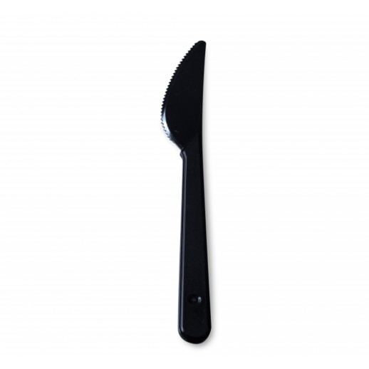 Нож одноразовый Премиум черный пластик 25 шт 180 мм Россия 206725
