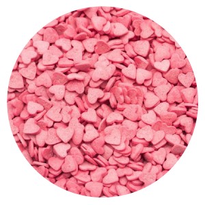 Посыпка Сердечки розовые мини 250 гр 16106