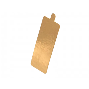 Подложка золото/картон прямоуг 90*55 мм с ручкой 100 шт 64112