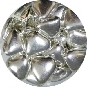 Сердечки шоколадные серебряные 100 гр 33128
