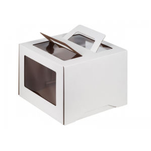 Короб картонный с прозрачным окном белый 310*310*240 мм 555519