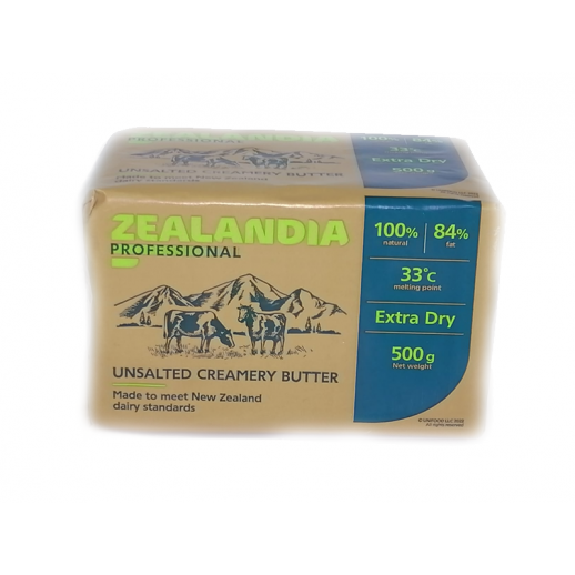 Масло сладко-сливочное несоленое 84% Зеландия 1 шт 500 гр 180845