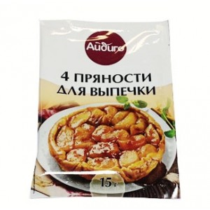 4 пряности для выпечки АЙДИГО 1 шт 15 гр пакет 126537