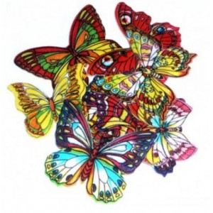 Бабочки вафельные цветные двухсторонние МИКС 10 шт 59943
