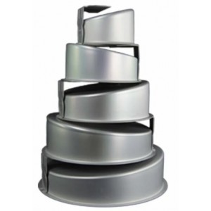 Форма для торта скошенная алюминий 1 шт 25 см 700821
