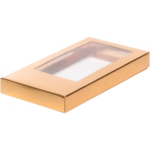 Упаковка для шоколадной плитки золото 160*80*17 мм 060702