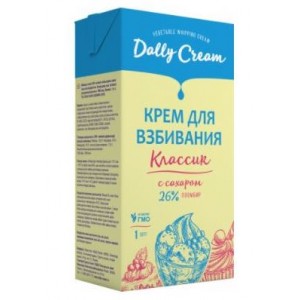 Крем на растительных маслах Дейли Крем 26% ПЛОМБИР 1 л (сливки) 6330617