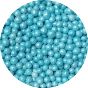 Посыпка сахарная шарики голубой жемчуг 3 мм 100 гр 36784