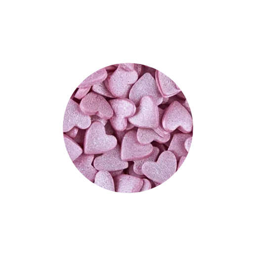 Посыпка Сердечки розовые перламутровые 100 гр 20387