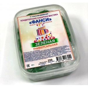 Мастика универсальная сахарная зеленая ФАНСИ 1 шт 0,25 кг Россия 213052