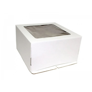 Короб картонный с прозрачным окном Pasticciere белый 300*300*300 мм EB300LWin