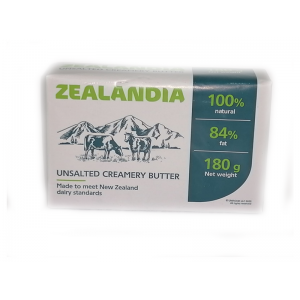 Масло сладко-сливочное несоленое 84% Зеландия 1 шт 180 гр 180841
