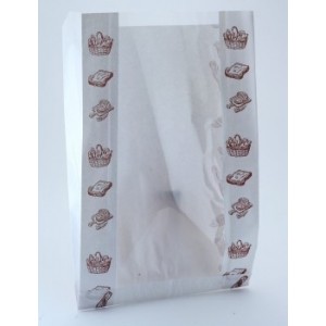 Упаковка пакет бумажный Хлеб с окном 1 шт 320*200*65 мм 108-003