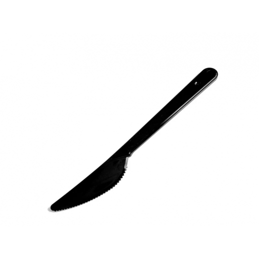 Нож одноразовый Премиум черный пластик 25 шт 180 мм Россия 206725