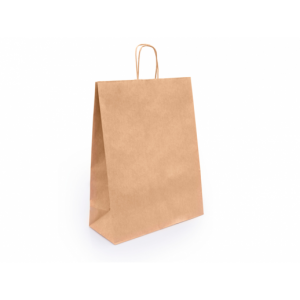 Упаковка пакет бумажный крафт с ручками ECO BAG 1 шт 240*140*280 мм Россия 2670157