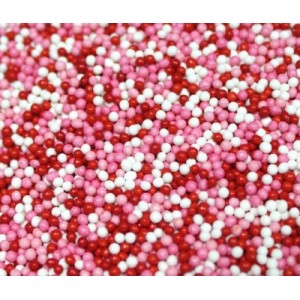 Посыпка сахарная шарики роз/крас/бел 100 гр 20080