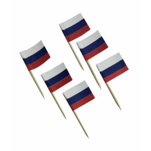 Пика 65 мм Флаг России Optiline бамбук 100 шт 10-1156