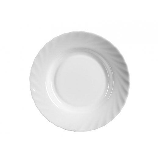Тарелка глубокая Трианон белая стеклокерамика 1 шт 225 мм Франция 52104/D6889
