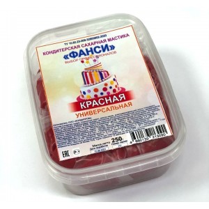 Мастика универсальная сахарная красная ФАНСИ 1 шт 0,25 кг Россия 213090