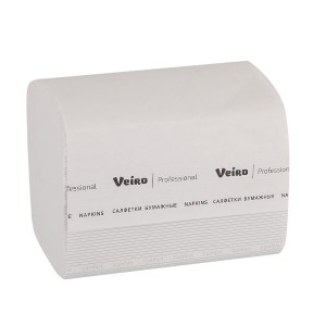 VEIRO Салфетки для диспенсера V-сл 2-сл. белые 21*16,2 220л 15пач