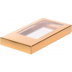 Упаковка для шоколадной плитки золото 180*90*17 мм 060712