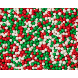Посыпка сахарная шарики крас/белые/зелен 100 гр 93497