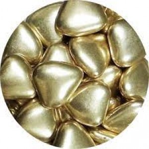 Сердечки шоколадные золотые 100 гр 33122/33129